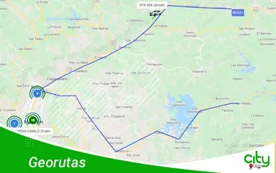 Trazado de geo-rutas obligatorias para conductores con detección de desvíos